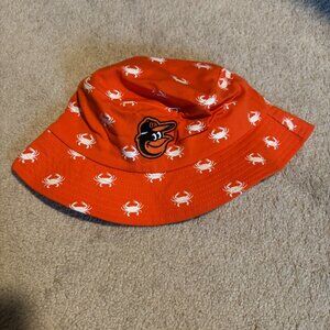 Orioles Bucket Hat, Baltimore Baseball Orioles, Orange and White Crabs